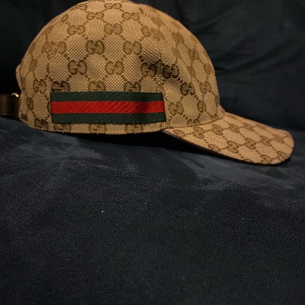 Gucci Beige Monogram Baseball Cap
